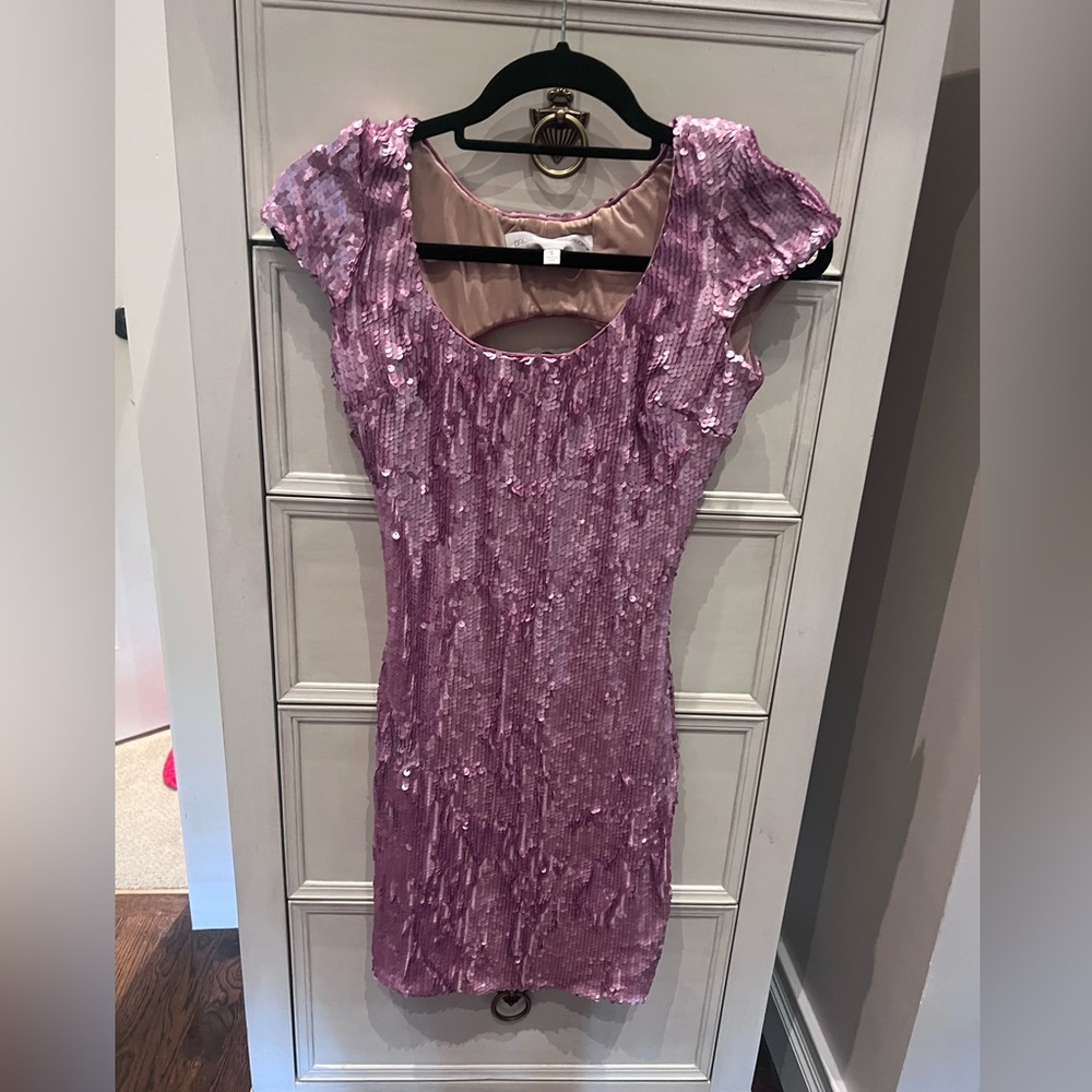 Dress the Population sequence mini dress